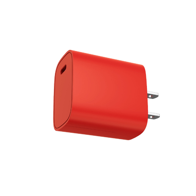 ABS PC USB 벽 충전기 효율 레벨 VI 위하이트 빨간 20W USB Ｃ 충전기